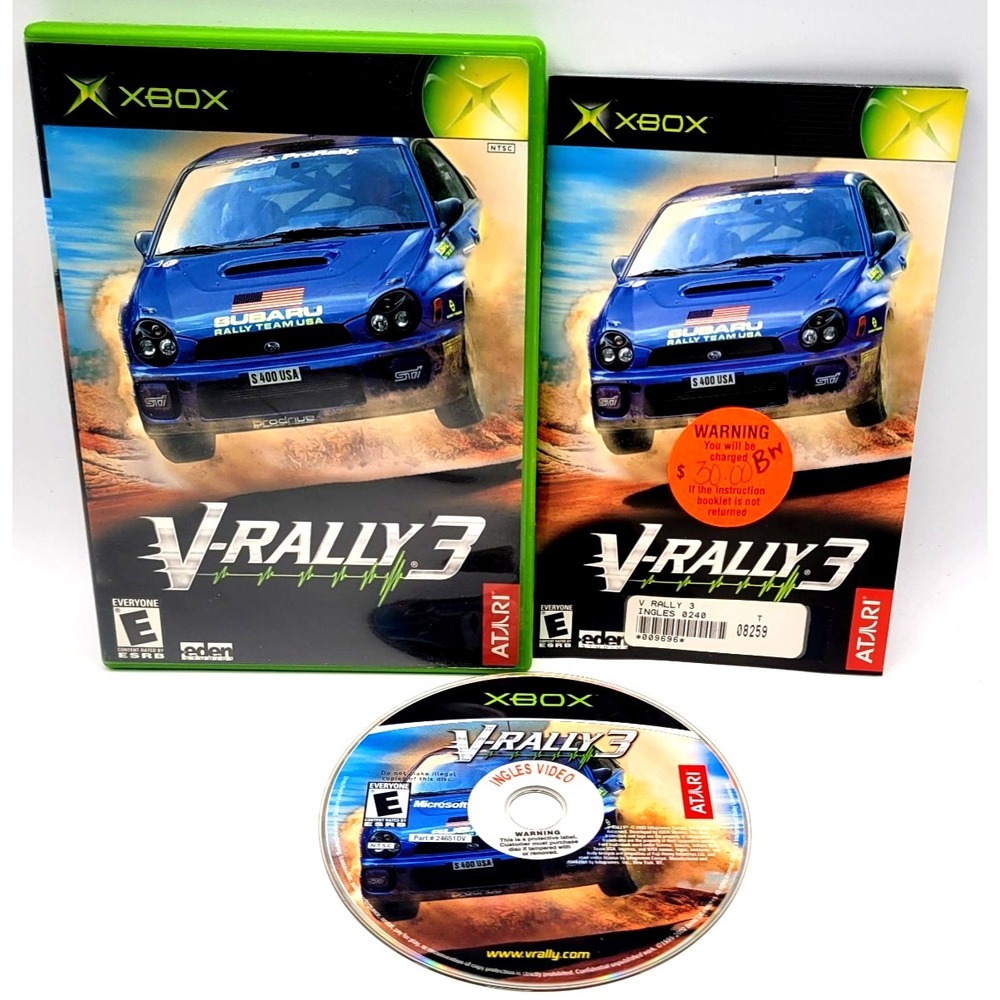 V-Rally 3 (Microsoft Xbox 2003) CIB COMPLETE IN BOX EX-RENTAL